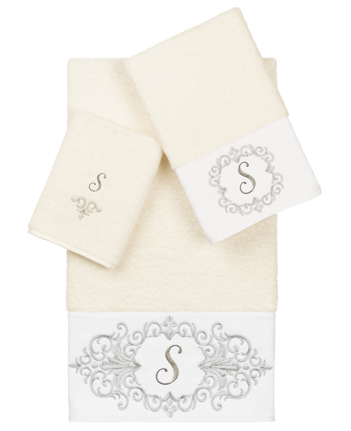 Shop Linum Home Turkish Cotton Monica Embellished Towel 3 Piece Set