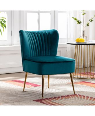 1 piece Velvet 22" Wide Upholstered Tufted Velvet Accent Chair