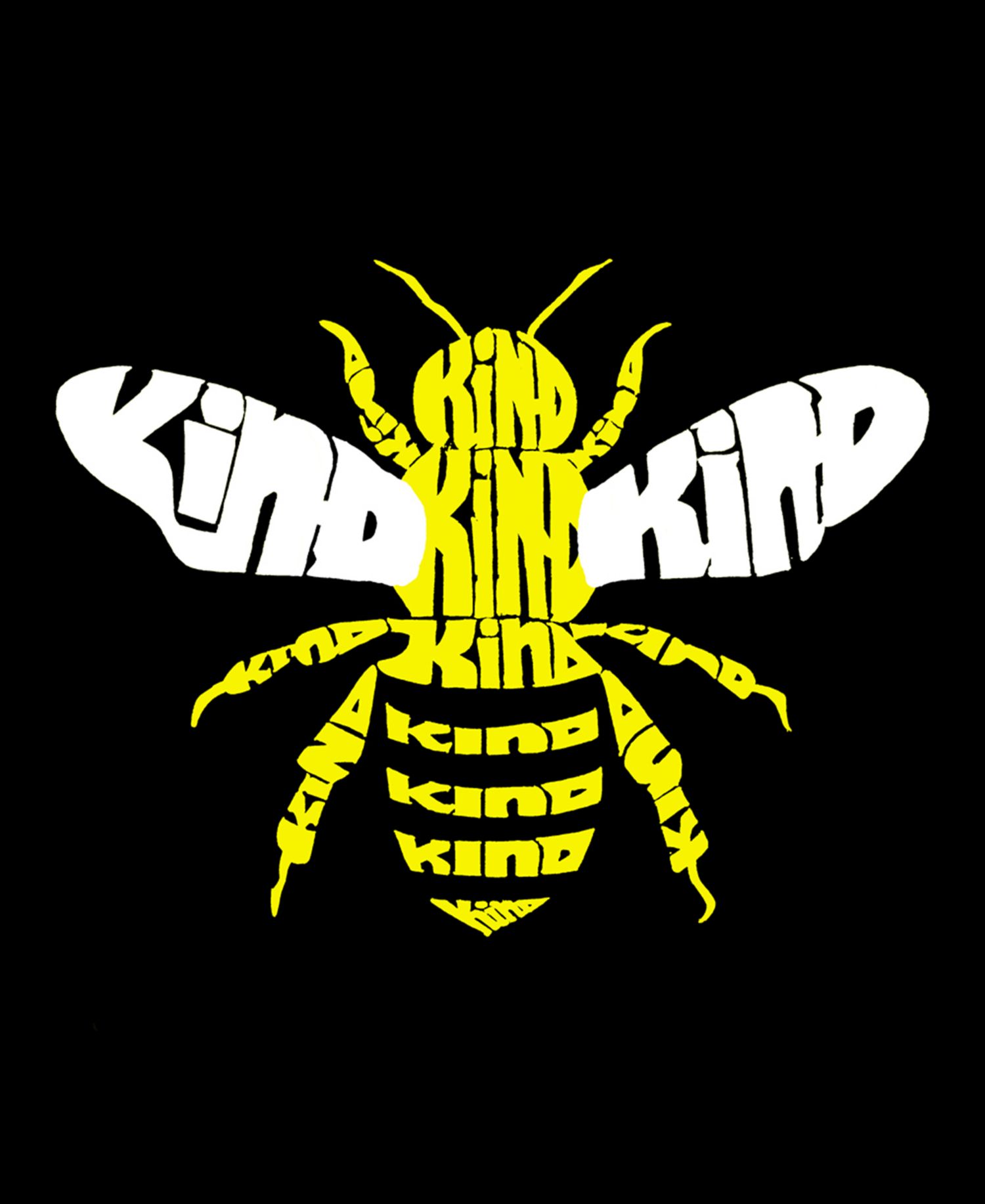 Men's Cotton/Poly Blend Word Art Bee Kind T-shirt