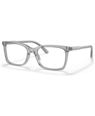 B by Brooks Brothers Men's Square Eyeglasses, BB205055-o - Gray, Crystal