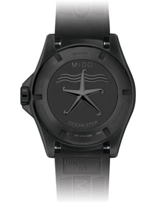 Men's Swiss Automatic Ocean Star 600 Chronometer Black PVD Stainless Steel Bracelet Watch 44mm