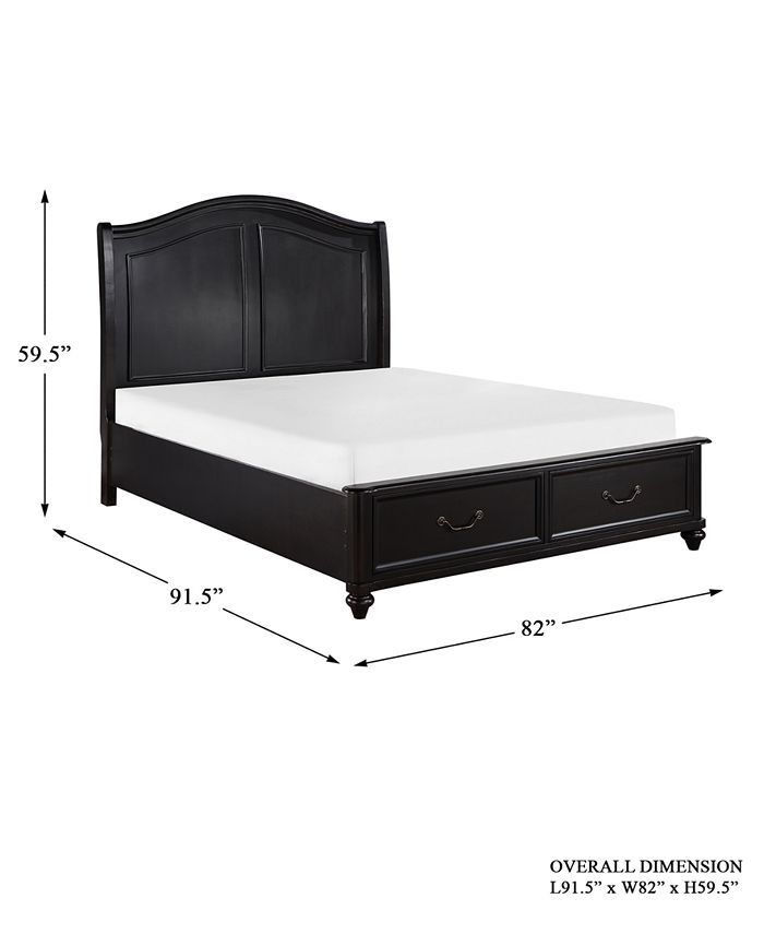 Furniture Leesa King Platform Bed with Footboard Storage Macy's