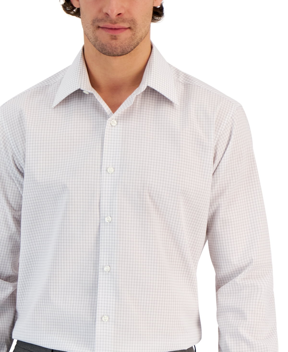 Club Room Men's Regular Fit Check Dress Shirt, Created for Macy's