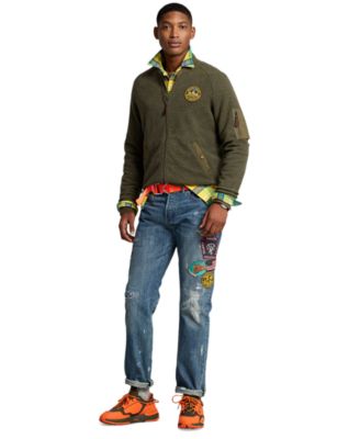 POLO RALPH LAUREN / brushed fleece bomber jacket/M/ポリエステル/KHK/無地// Polo Ralph Lauren Men's Brushed Fleece Bomber Jacket - Macy's