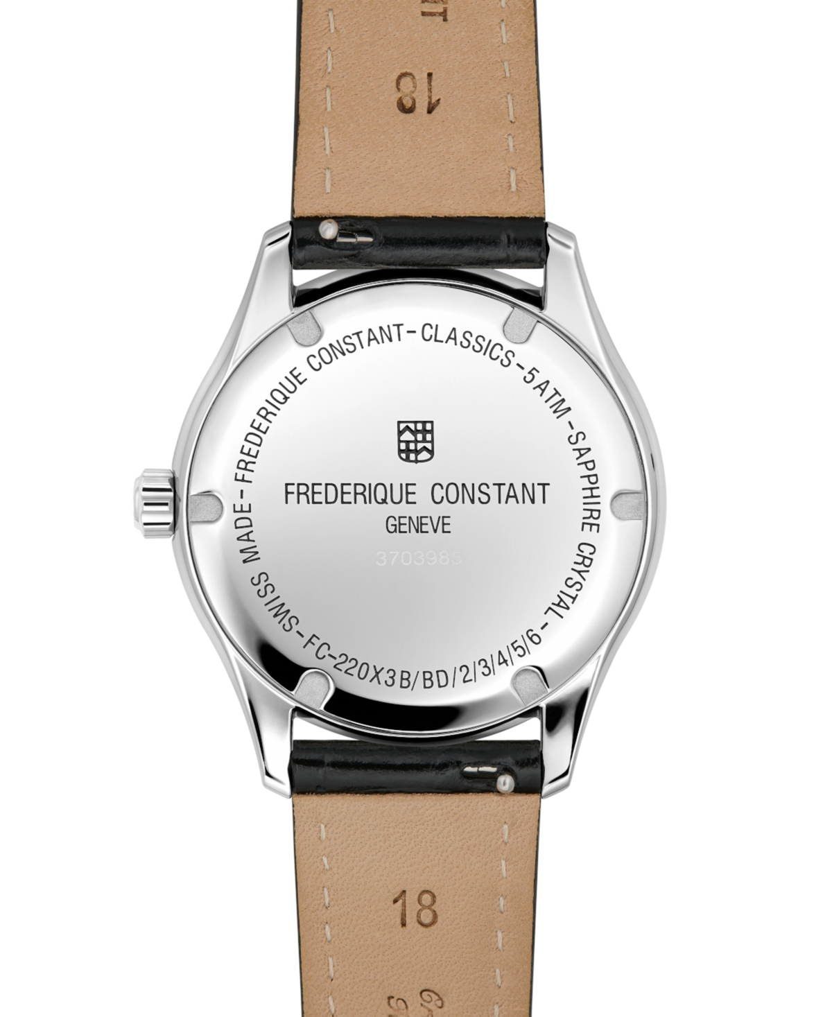 Shop Frederique Constant Women's Swiss Classic Diamond (3/8 Ct. T.w.) Black Leather Strap Watch 36mm