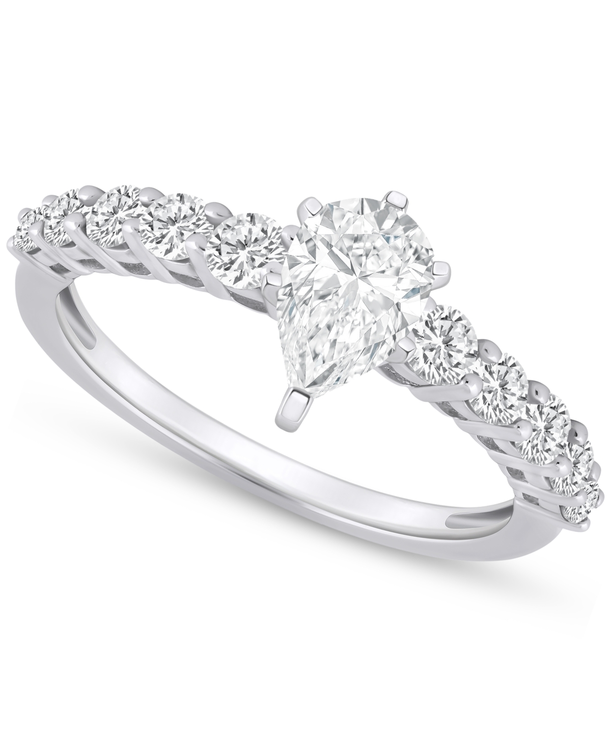 Macy's Diamond Marquise Engagement Ring (1 Ct. T.w.) In 14k Gold In White Gold