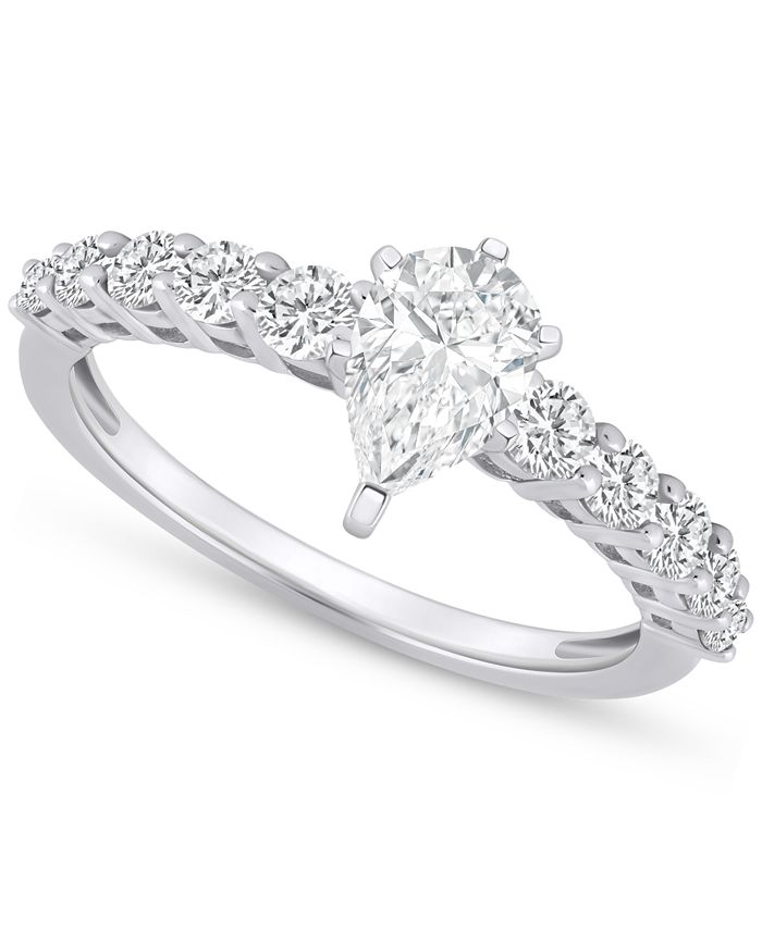 Macy's pear online shaped engagement ring