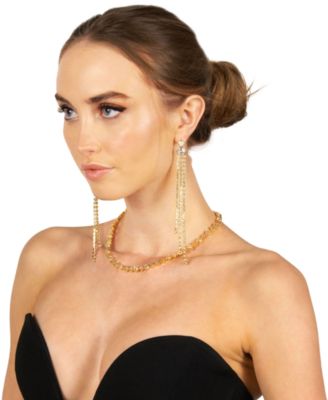 Milou Bezel Set Crystal Necklace