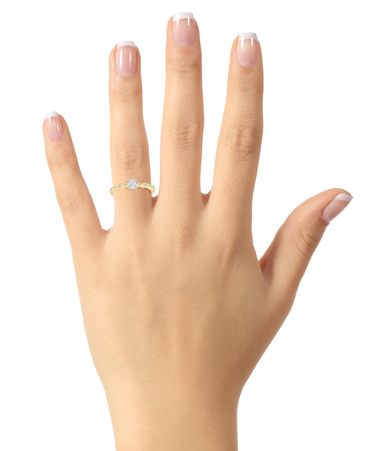 Diamond Oval Engagement Ring (3/8 ct. t.w.) in 14k Gold