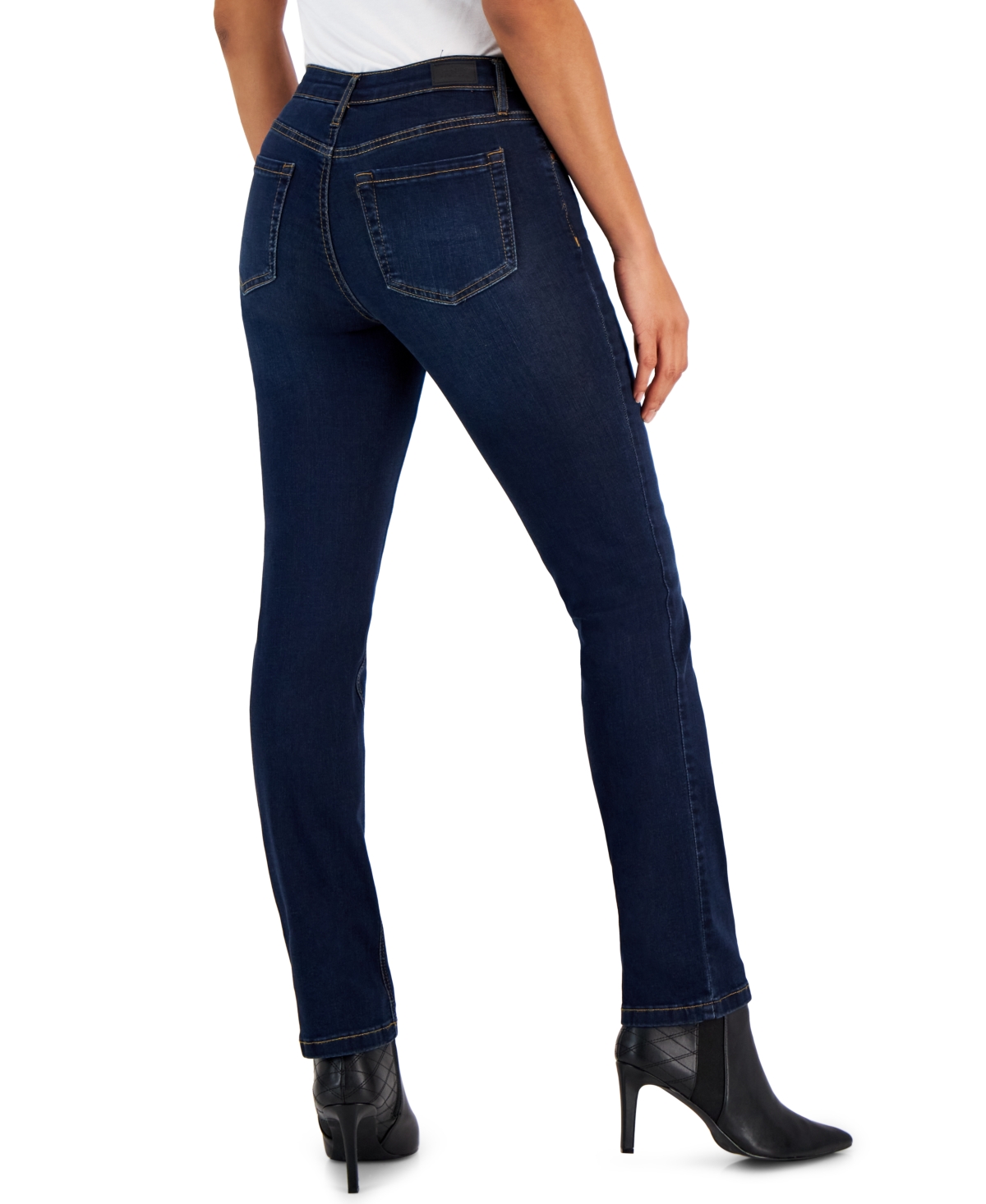 JONES NEW YORK PETITE LEXINGTON STRAIGHT-LEG DENIM JEANS 