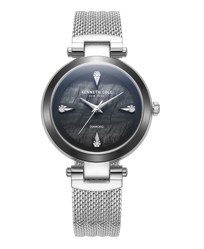 Kenneth Cole New York Women s Diamond Accent Dial Silver Tone
