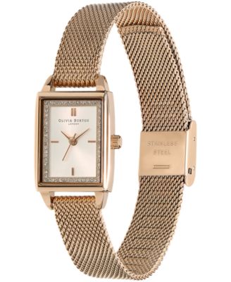 Women's Quartz Rose Gold-Tone Stainless Steel Bracelet Watch 25.5mm x 20.5mm