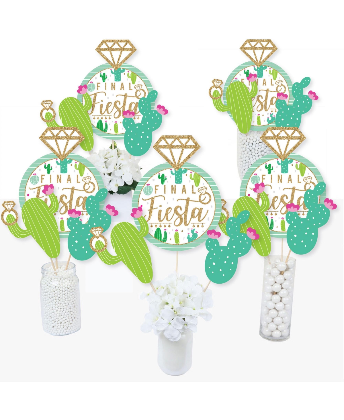 Final Fiesta Bachelorette Party Sticks - Table Toppers 15 Ct