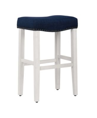 29" Upholstered Backless Saddle Seat Bar Stool