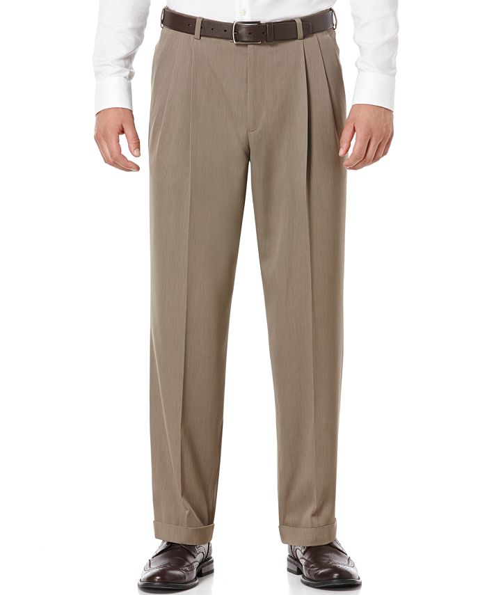 Perry Ellis Portfolio Classic Fit Double Pleat No Iron Melange