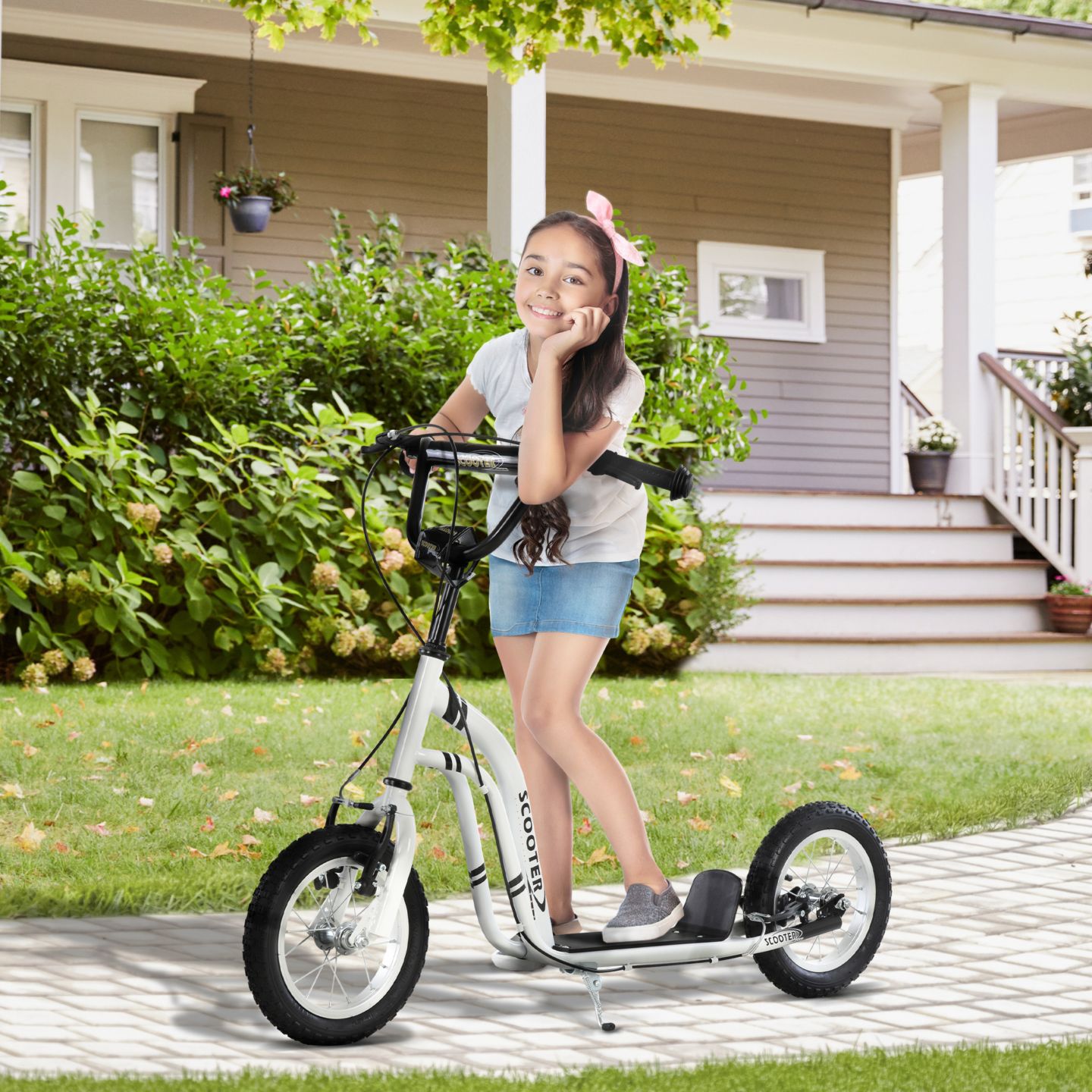 Детская игрушка Aosom Youth Scooter with Dual Brakes and Adjustable Handlebar, 220 lbs Capacity, Ages 5+ — фото 3