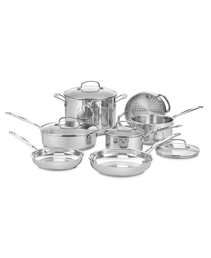 Cuisinart Chef's Classic Stainless Steel 11 Piece Cookware Set - Macy's