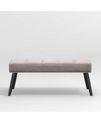 Velvet Tufted Bedroom Bench for Living Room & Entryway