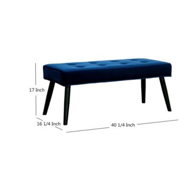 Velvet Tufted Bedroom Bench for Living Room & Entryway