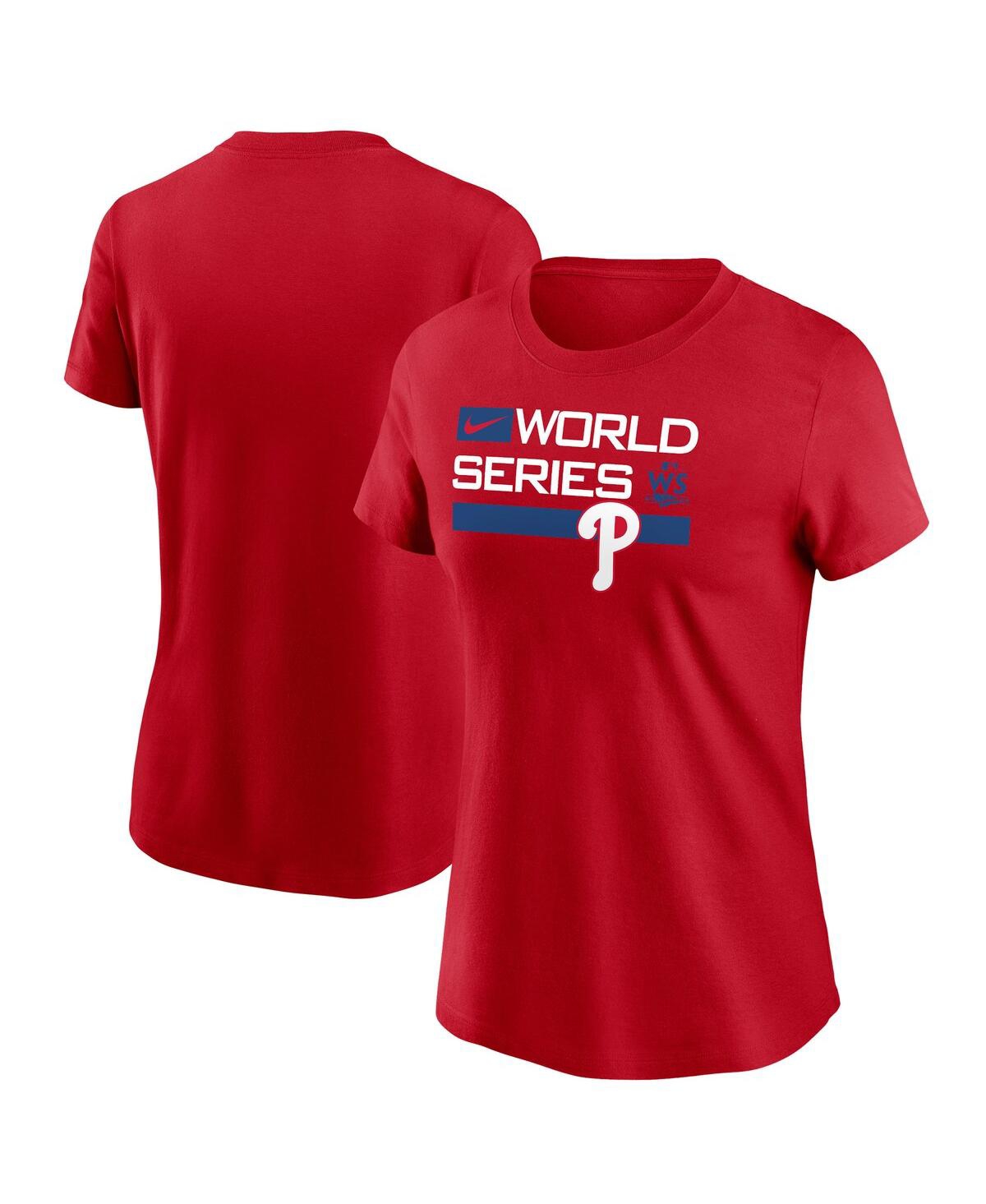 Shop Nike Women's  Red Philadelphia Phillies 2022 World Series Authentic Collection Dugout T-shirt