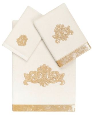 Turkish Cotton May Embellished 3-Pc. Bath Towel Set