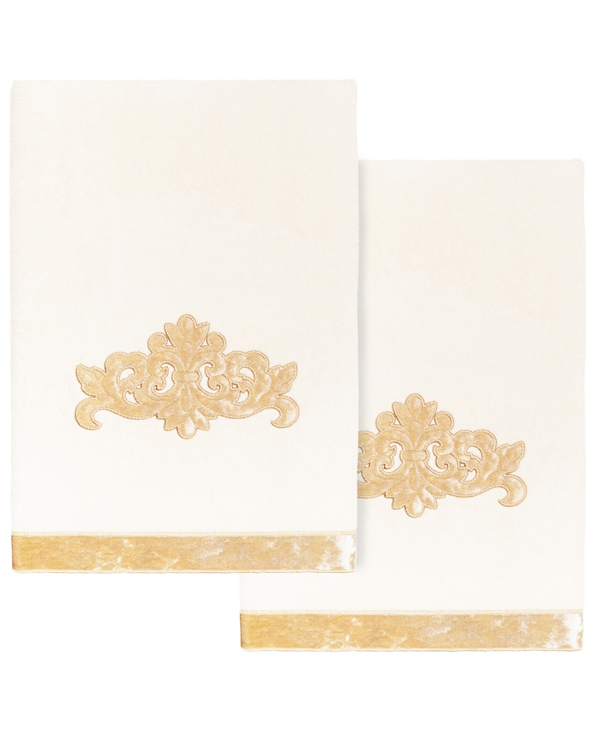 Linum Home Turkish Cotton May Embellished 2-pc. Bath Towel Set In Beige