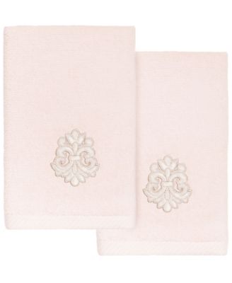 Turkish Cotton May Embellished 2-Pc. Fingertip Towel Set