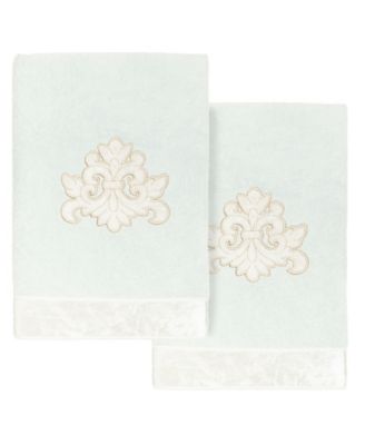 Turkish Cotton May Embellished 2-Pc. Hand Towel Set