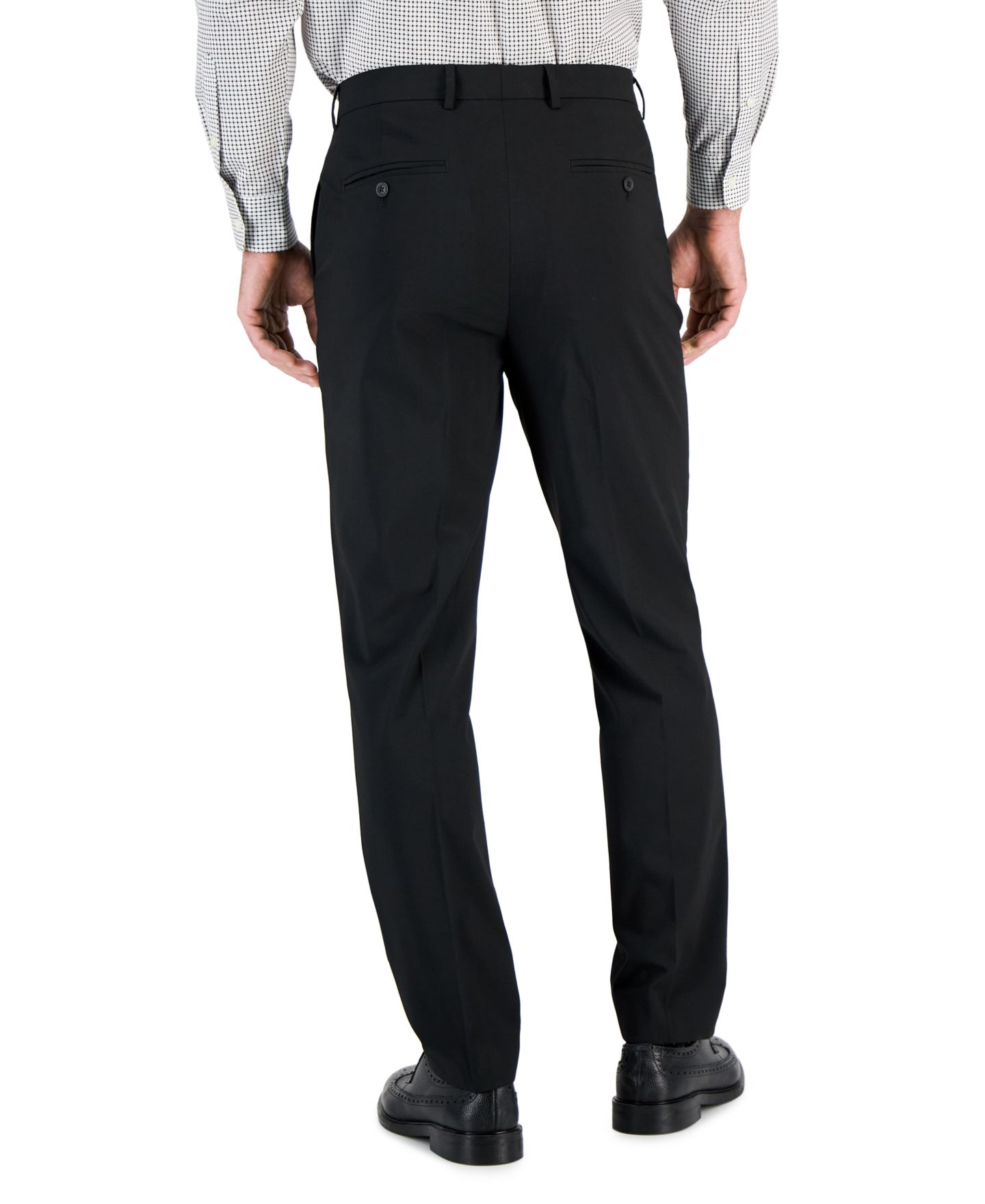 Мужские брюки Vince Camuto Slim-Fit Spandex Super-Stretch Suit, цвет: Чёрный — фото 2