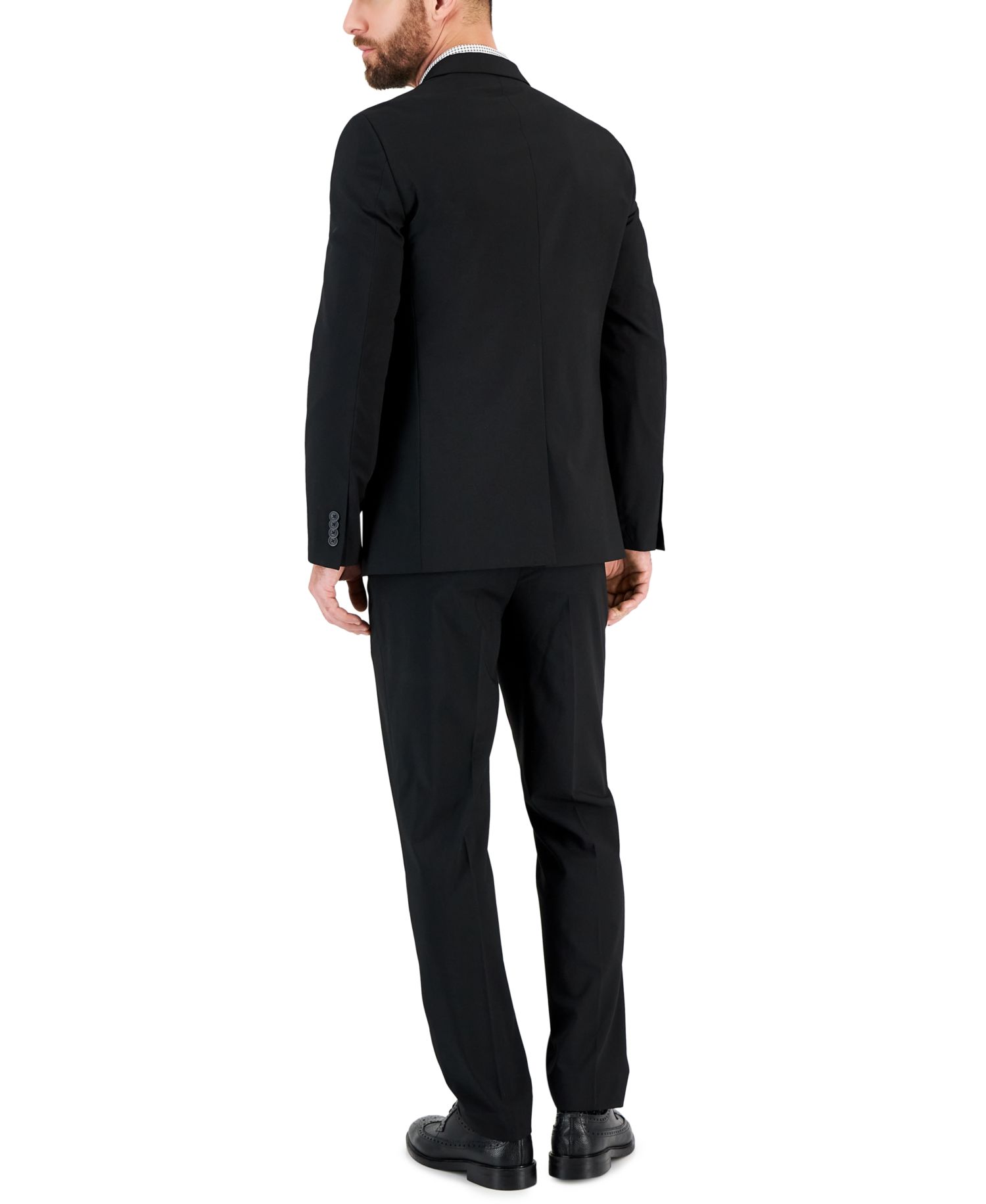 Men's Slim-Fit Spandex Super-Stretch Suit Pants
