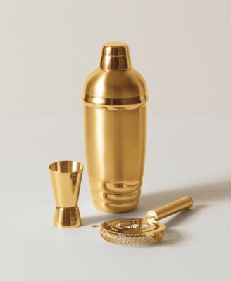 Tuscany Classics Gold-Tone Cocktail Shaker Set