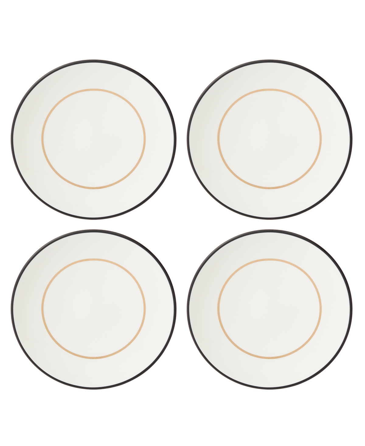 Kate Spade New York Set Of 4 Make It Pop White Dinner Plates In White