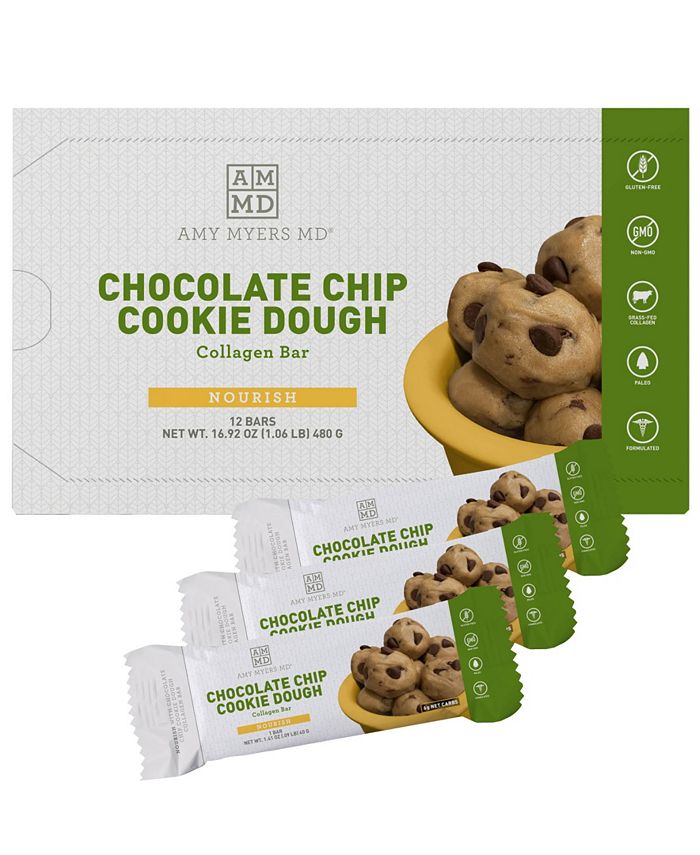 Amy Myers MD® Cookie Dough Collagen Bars 1 Case 12 Bars Macy's