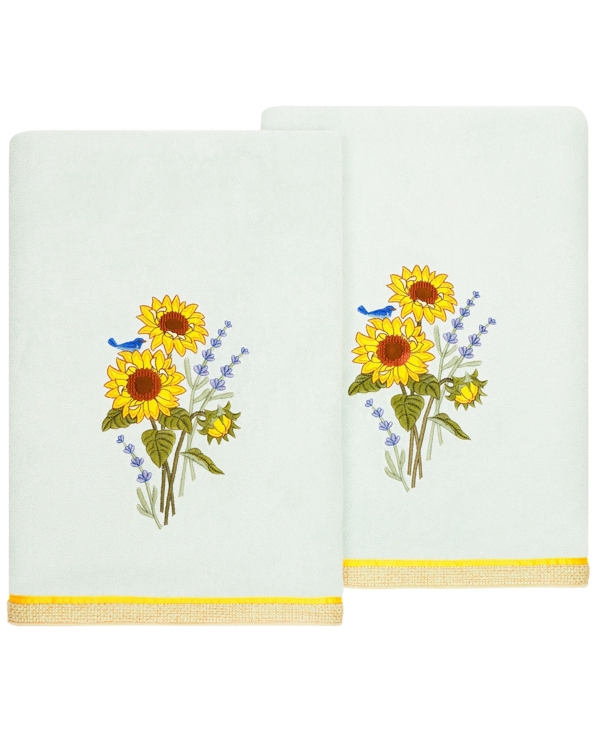 Linum Home Turkish Cotton Girasol Embellished -Pc. Bath Towel Set