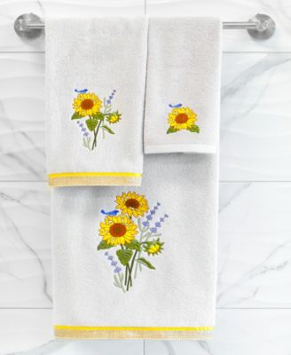 Turkish Cotton Girasol Embellished 2-Pc. Bath Towel Set