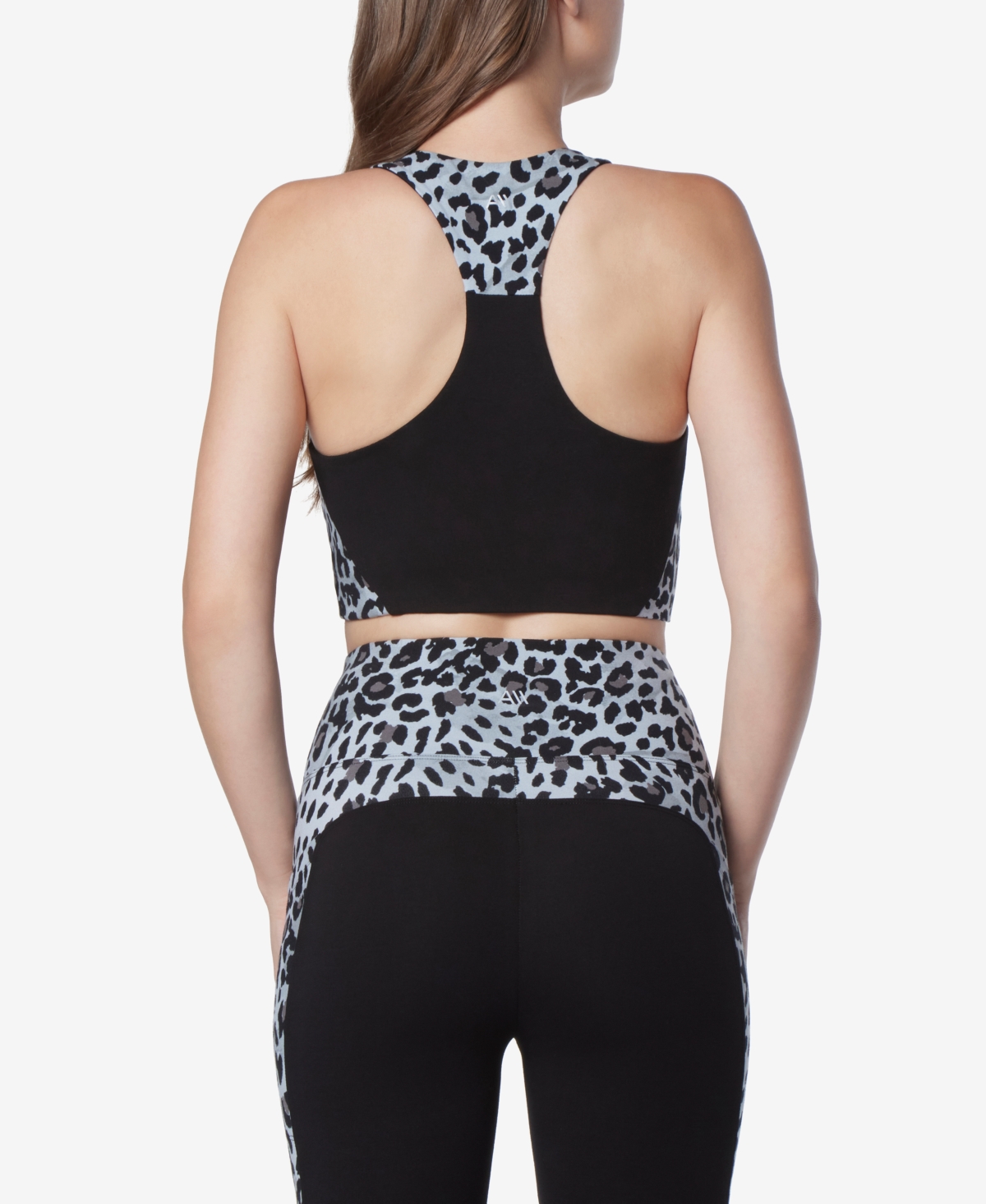 Andrew Marc Sport Women's Printed Cropped Tank Top - Gray Leopard