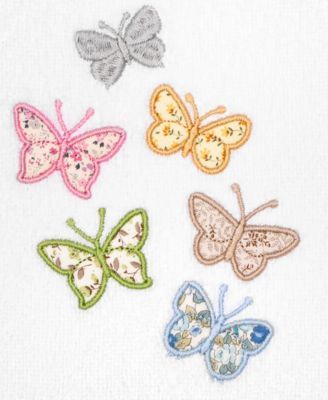 Turkish Cotton Mariposa Embellished 2-Pc. Hand Towel Set