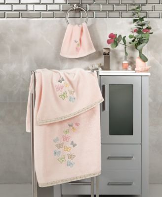 Turkish Cotton Mariposa Embellished 2-Pc. Bath Towel Set