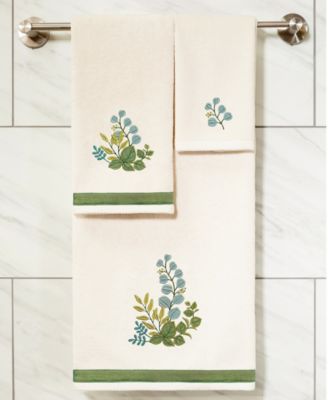 Turkish Cotton Botanica Embellished 2-Pc. Bath Towel Set