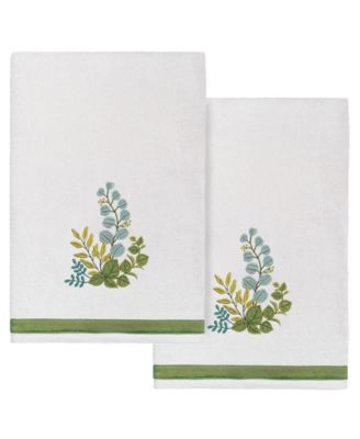 Turkish Cotton Botanica Embellished 2-Pc. Bath Towel Set
