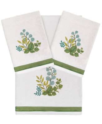 Turkish Cotton Botanica Embellished 3-Pc. Bath Towel Set