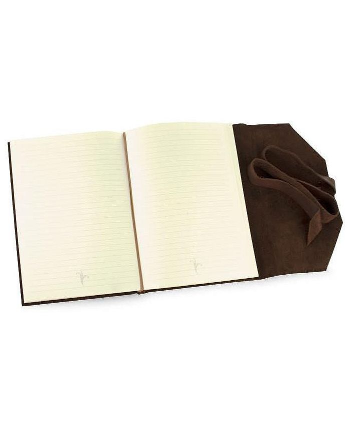 Barnes & Noble Wrap Soft Brown Italian Leather Journal with Lace Up Tie