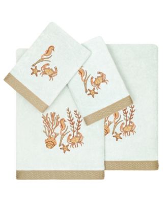Turkish Cotton Aaron Embellished 4-Pc. Bath Towel Set
