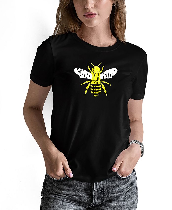 LA Pop Art Women's Bee Kind Word Art T-shirt - Macy's