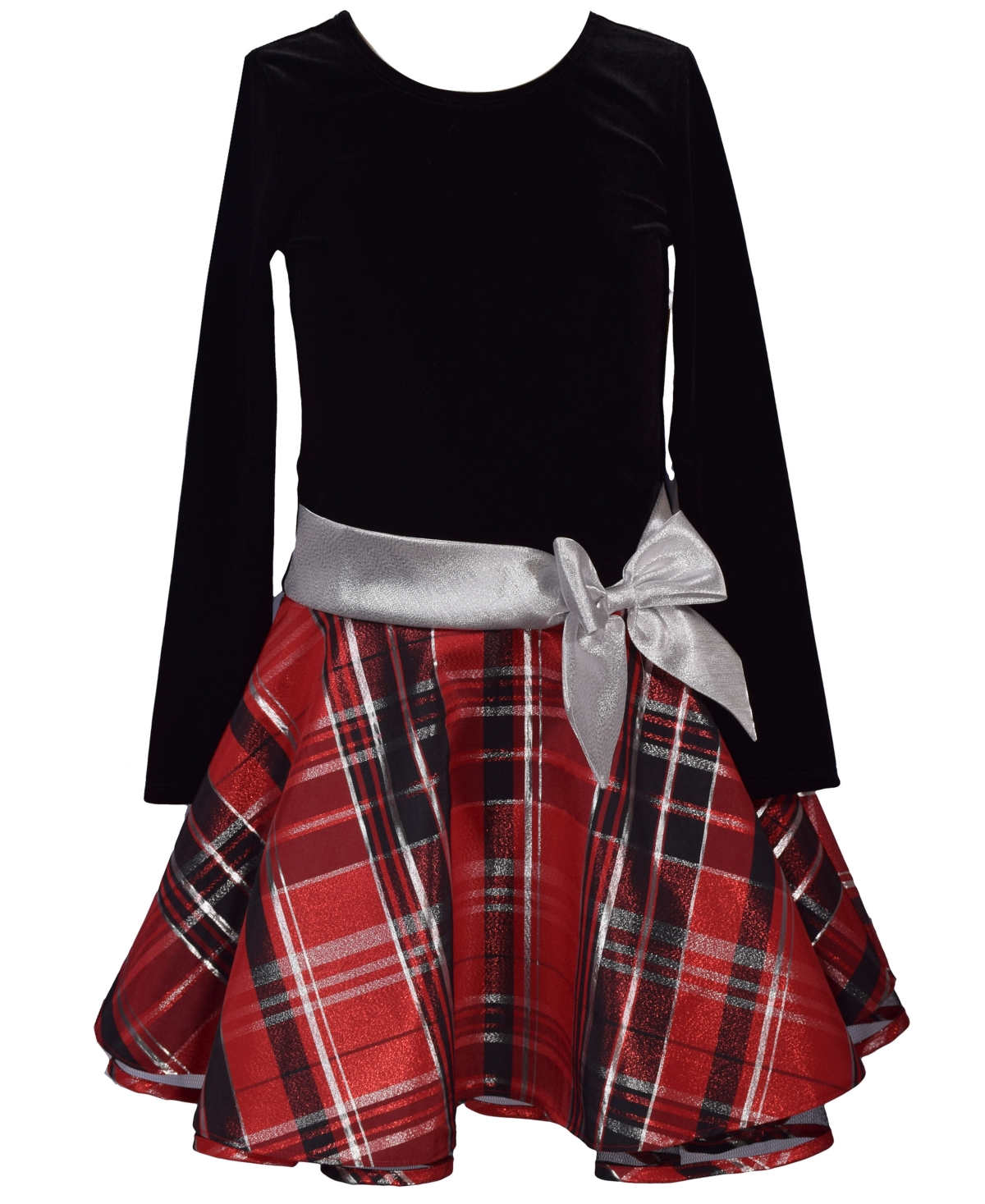 Bonnie Jean Babies' Little Girls Plaid Skirt Dress In Black