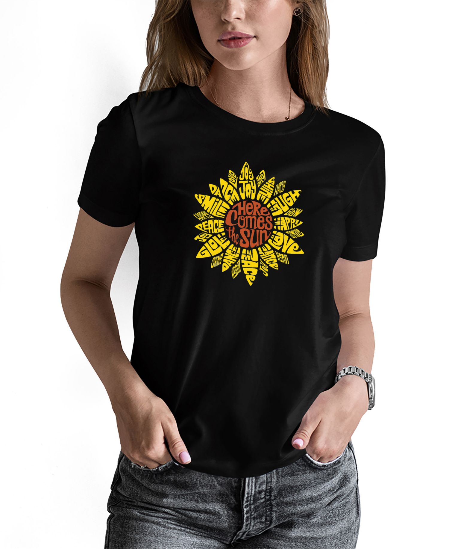 Women's Sunflower Word Art T-shirt