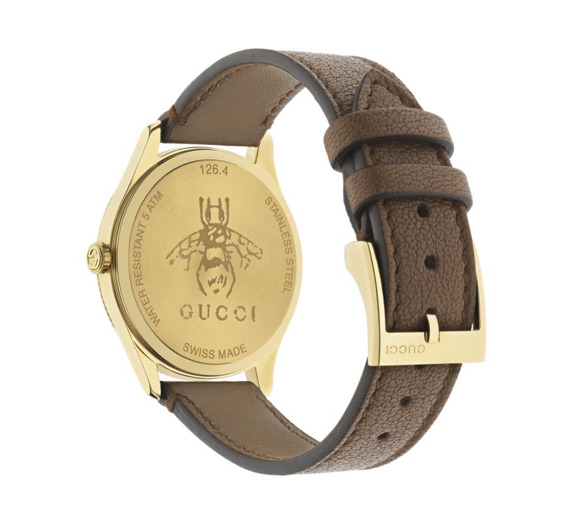 Shop Gucci Women's Swiss G-timeless Slim Brown Leather Strap Watch 36mm