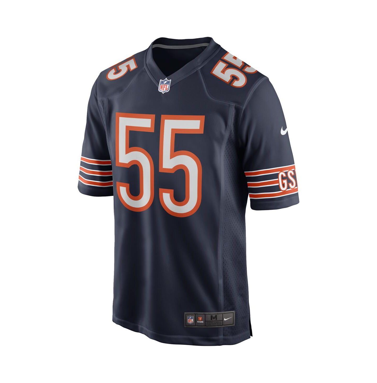 Мужской топ Nike Lance Briggs Navy Chicago Bears Game Retired Player Jersey — фото 4