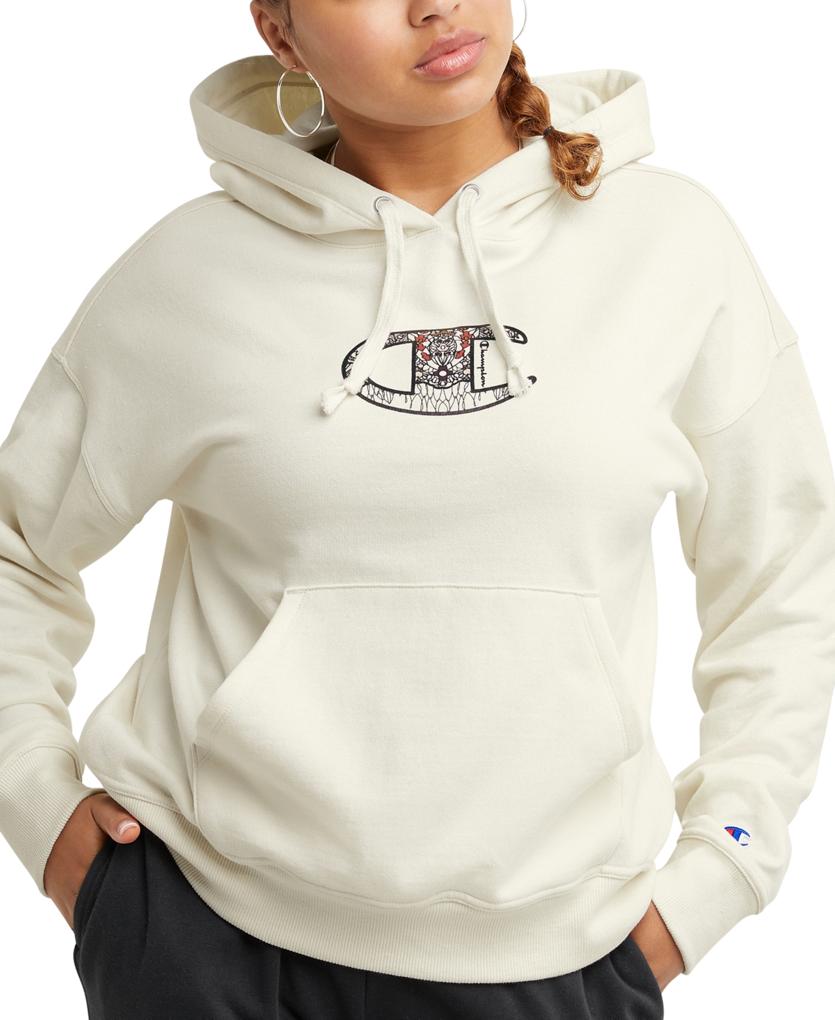  Champion Women's Powerblend Fleece Logo Hoodie