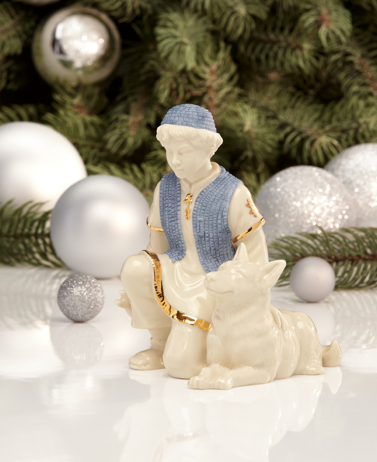 Lenox First Blessing Nativity Shepherd & Dog Figurine